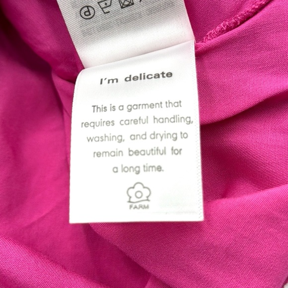 Farm Rio Morada Boa Guipire Lace Pink Mini Skirt Size XL - Picture 13 of 17